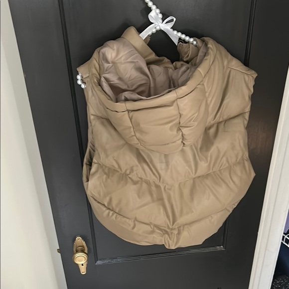 Love Tree Tan Puffer Jacket with Hood - Picture 2 of 3